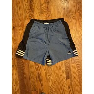 Vintage 90's Adidas Men's Blue Running Shorts Size Medium 5 Inch Inseam Nylon